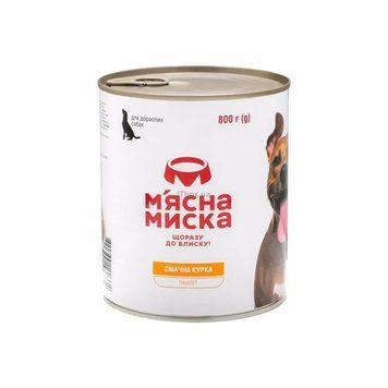 Мясной паштет для взрослых собак Мясная миска (курица), 800 г A67 фото