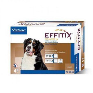 Краплі від бліх і кліщів Virbac Effitix (Ефітикс) для собак 40-60 кг, № 4 A1380-4 фото