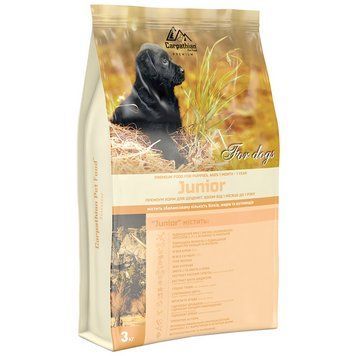 Сухий корм Carpathian Pet Food Junior для цуценят усіх порід віком від 1 місяця до 1 року, 3 кг A435-1 фото
