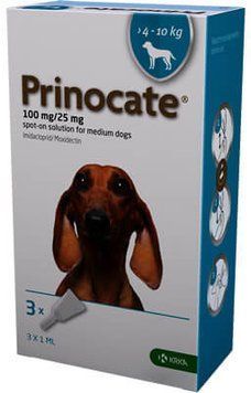Prinocat (Принокат) капли на холку от блох, клещей и гельминтов для собак до 4 кг, упаковка A382 фото
