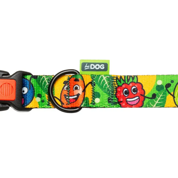 Нашийник HiDog "Crazy green fruits", розмір S, ширина 16 мм, довжина 25-33 см K1737 фото