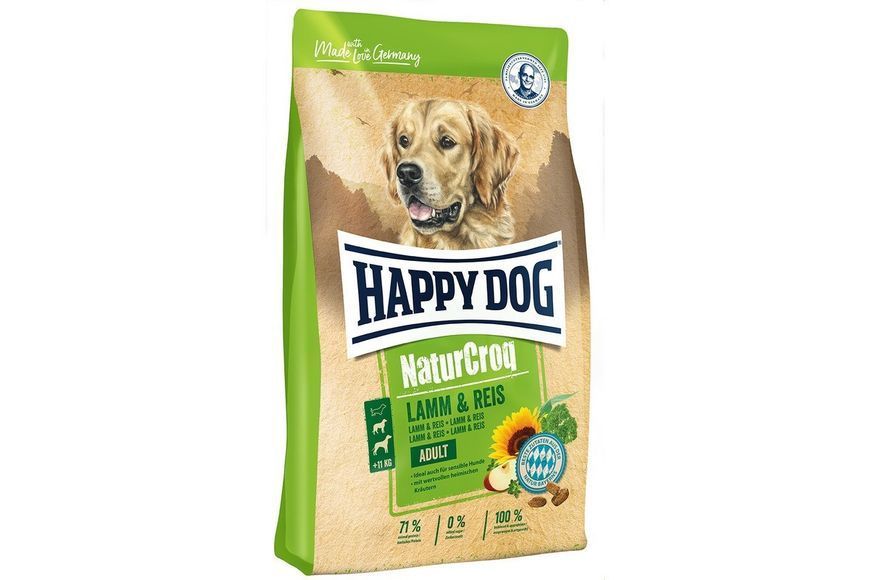 Happy Dog (Хеппи Дог) NaturCroq Lamm&Reis - Сухой корм для взрослых собак с ягненком и рисом, 4 кг K5 фото