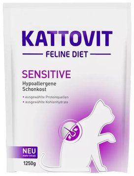 Сухий корм Kattovit Sensitive дієтичний для котів, 1250 г K2035 фото
