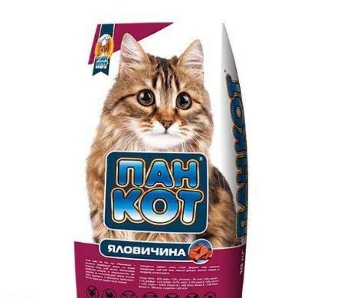 Пан Кіт ЯЛОВИЧИНА - Сухий корм для дорослих котів і кішок з яловичиною, 10 кг K317 фото