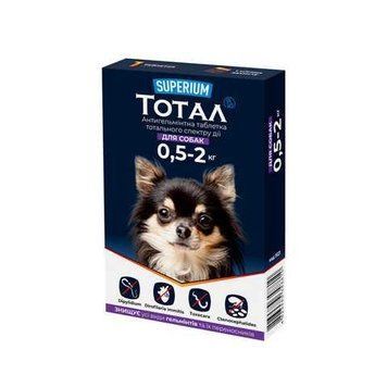 Superium Total (Тотал) &ndash; антигельминтные таблетки для собак весом 0,5-2 кг A589 фото