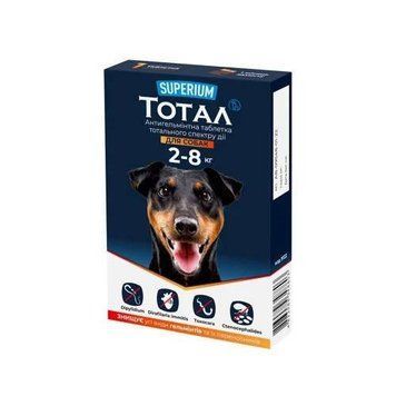 Superium Total (Тотал) &ndash; антигельминтные таблетки для собак весом 2-8 кг A590 фото