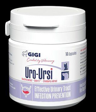 Gigi УроУрсі (Uro-Ursi) для профілактики захворювань сечового міхура у собак та котів собак і котів, 14 табл K831 фото