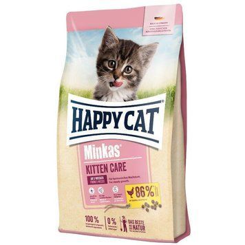 Happy Cat (Хеппі Кет) Minkas Kitten Care - Повнораціонний сухий корм з пташиним м'ясом для кошенят, 10 кг A97 фото