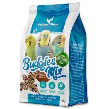 Жемчужина Степи Budgies Mix зерносмесь для волнистых попугаев, 1 кг A1467 фото