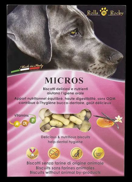 Печиво для собак Rolls Rocky &laquo;Micros mix&raquo; зі смаком ванілі та карамелі, 300 г K822 фото