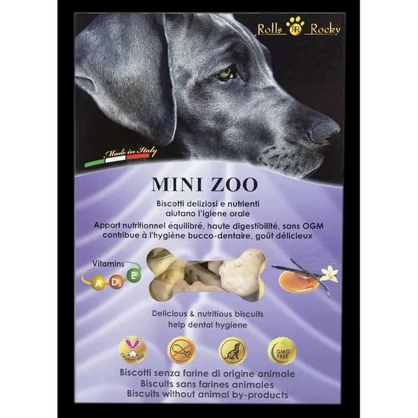 Печиво для собак Rolls Rocky &laquo;Mini zoo mix&raquo; зі смаком ванілі та карамелі, 300 г K823 фото
