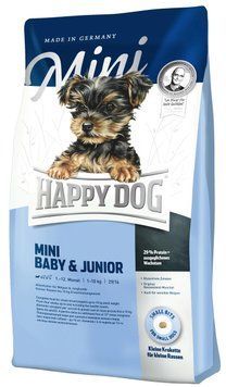 Happy Dog (Хеппі Дог) Mini Baby & Junior - Сухий корм з птицею і лососем для цуценят, собак дрібних порід, 8 кг A1 фото