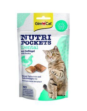 Лакомства GimCat Nutri Pockets Dental для очистки зубов у котов, 60 г A1722 фото