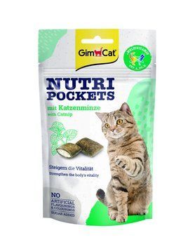Лакомства GimCat Nutri Pockets с кошачьей мятой и мультивитаминами для кошек, 60 г A1724 фото