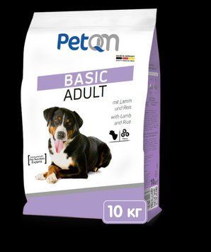Сухий корм для собак PetQM Dogs Basic with Lamb & Rice з ягнятком та рисом, 10 кг A748 фото