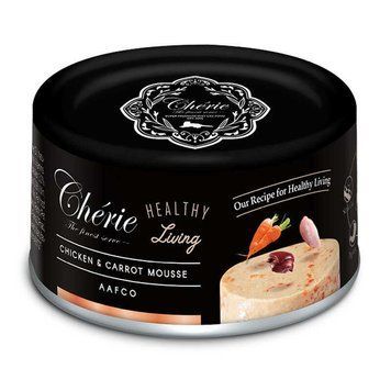 Cherie Healthy Living вологий корм-мус з куркою та морквою для дорослих кішок, 80 г A1480-2 фото