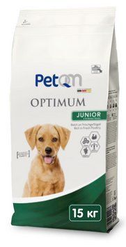 Сухий корм для собак PetQM Dogs Optimum Junior з птицею, 15 кг A749 фото