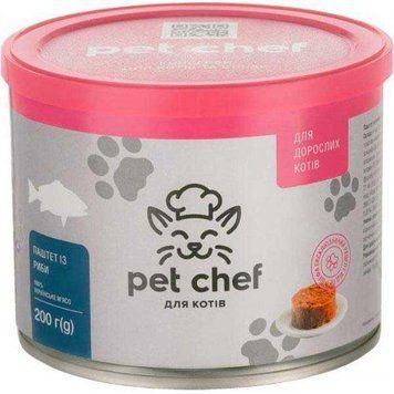 М'ясний паштет для дорослих котів Pet Chef (риба), 200 г A331 фото