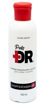 Шампунь для собак и кошек Dr.Pets, с хлоргексидином, антибактериальный, 150 мл A1248 фото