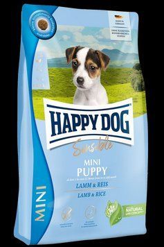 Happy Dog Sensible Mini Puppy - Сухий корм для цуценят дрібних порід вагою до 10 кг від 1 до 12 місяців з бараниною та рисом, 4 кг A751 фото