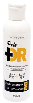 Шампунь для собак и кошек Dr.Pets, с хлоргексидином и кетоконазолом, антибактериальный, 150 мл A1248-1 фото