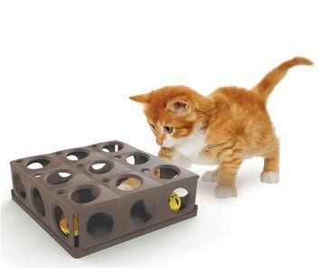 Игрушка для котов "Tricky" два мяча 25x25x9 см, коричневый K223 фото