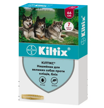 Нашийник Elanco (Bayer) Kiltix від бліх і кліщів для собак великих порід 66 см A1038-2 фото