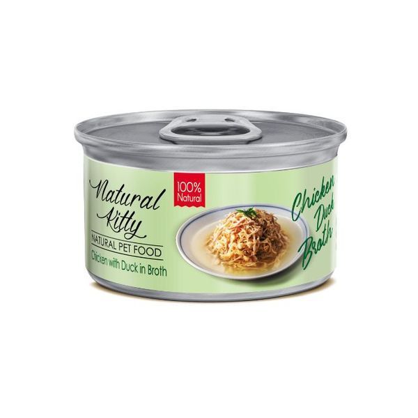 Natural Kitty Broth Series вологий корм для котів з куркою та качкою в бульйоні, 80 г K1482 фото