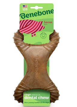 Жевательная игрушка Benebone Dental Chew Bacon Large со вкусом бекона для собак весом до 40 кг, размер L A1242-2 фото
