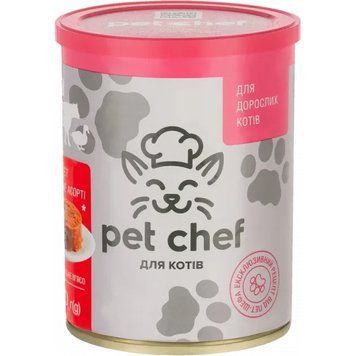М'ясний паштет для дорослих котів Pet Chef (м'ясне асорті), 360 г A324-1 фото
