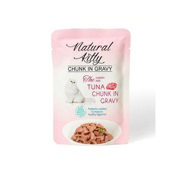 Natural Kitty Chunk in Gravy вологий корм для котів з куркою та тунцем у соусі, 85 г A1483 фото