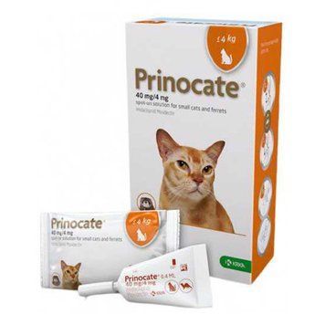 Prinocat (Прінокат) краплі на холку від бліх, кліщів та гельмінтів для котів до 4 кг, упаковка K377 фото