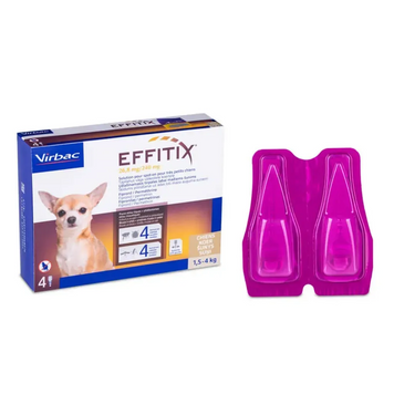 Капли от блох и клещей Virbac Effitix (Эффитикс) для собак 1.5&ndash;4 кг, № 4 A1380 фото