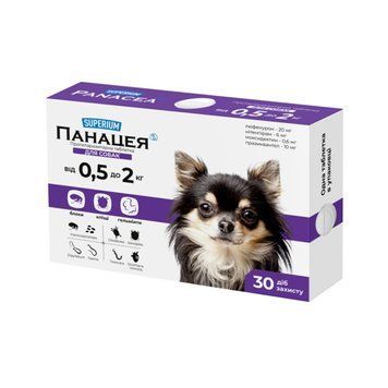 Superium Panacea (Панацея) таблетка від паразитів для собак вагою - від 0,5 до 2 кг A650 фото