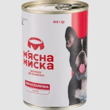Мясной паштет для взрослых собак Мясная миска (говядина), 800 г A65 фото